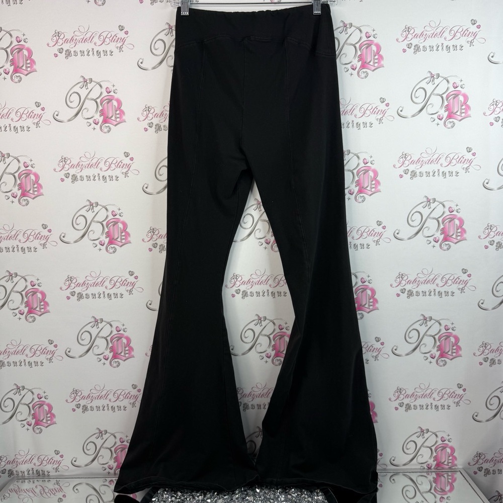 Twik pants flared wide leg flare style Black Flare Pants - Picture 2 of 11